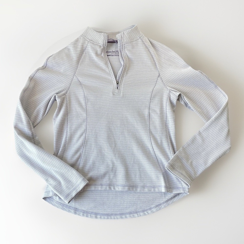 Avalanche Outdoor Supply Co Womens Purple Quarter Zip Pullover Thumbholes Medium